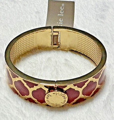 Vintage Estate Signed Cookie Lee Hinged Clamper Bracelet with Tags