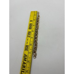 Vintage Gold Tone Chunky Curb Link Bracelet Fold-over Clasp 7.5 Inch