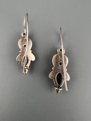 Vintage Earrings Sterling Silver 925 Citrine Anglesite Gemstone French Wire Hook