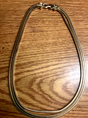 Beautiful Vintage Coro Francois 3 Strand Snake Necklace