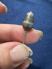 Vtg Sterling Silver 925 Acorn Straight Stick Pin, 3.5 in