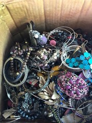 Huge Lot of Vintage to Modern Costume JEWELRY Lot Mixed Tangled , Crafted 24lb