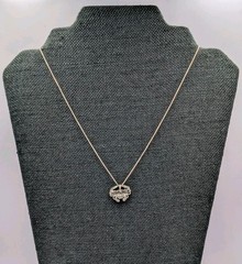 Vintage 925 Sterling Silver Crab Cancer Zodiac Pendant 17.75″ Box Chain Necklace