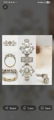 Rare Antique Old European Cut Double Diamond Engagement Ring