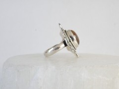 Vintage Sterling Silver 925 Rutilated Quartz Large Ring Size 6