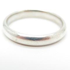 925 Sterling Silver Vintage Classic Wedding Band Ring Size 11.25