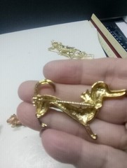 Lot Of 12 Vintage Dog Brooches Pins Gold Tone Very Nice Collection