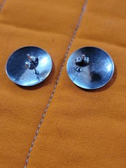Vintage Sterling Silver Button Style Earings