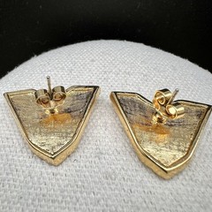 Vintage Barclay Monet Earrings Lot Art Deco Geometric Gold Tone Designer 3 Pairs