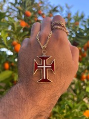 Vintage Portuguese Gold ‘Order of Christ’ Pendant