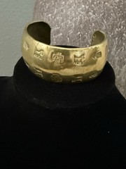 Vintage Brass Thunderbird Cuff Bracelet Southwestern Tribal Boho Artisan Unisex