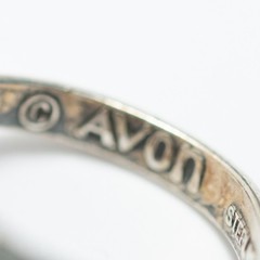 Vintage AVON 1976 Sterling Silver Skeleton Key Wrap Bypass Ring Size 7.5-8.5
