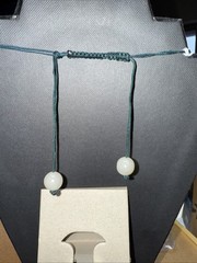 Natural Stone WHITE QUARTZ Lace AGATE Handmade Adjustable length necklace
