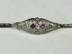 Sterling Silver Art Deco Style Vintage Bracelet 8.5 Grams 7 Inches
