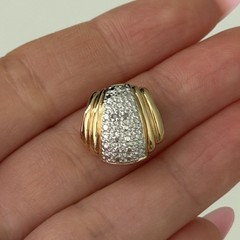 Ross Simons 925 Sterling Silver Genuine Diamond Slide Pendant Gold Vermeil 2Tone
