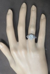 Platinum Vintage Filigree 1.50ct. Natural Old Euro Diamond Sapphire Ring 1920’s
