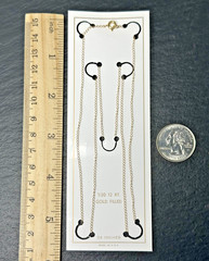NEW OLD STOCK 1/20 12K 24″ DAINTY CHAIN NECKLACE ON ORIGINAL CARD N433