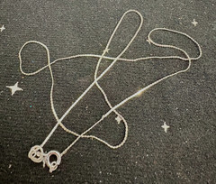 Vintage CW Sterling Silver Necklace 17″ 1.1 Gram 925