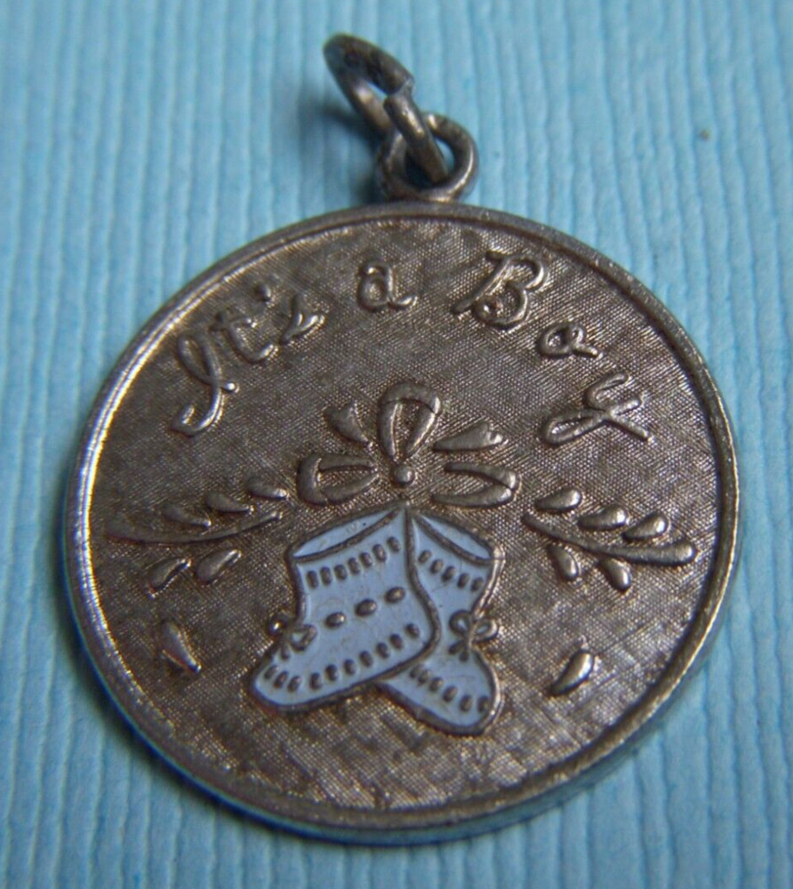 Vintage Wells enamel It’s a Boy baby boy sterling charm