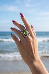 Vintage Nicky Butler Lemon Quartz RAJ Limited Addition Retired Ring Size 8