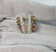 Vintage ~ Now Mixed Lot 5 Pair Gold Tone & Pink Dangle Pierced Earrings