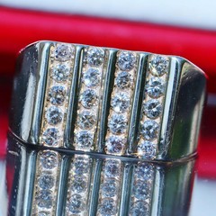 14k yellow gold ring 0.60ct natural diamond size 9 vintage handmade 7.9gr