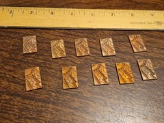 Lot Of 10 Studded Rectangle France Vintage 60s Brass Stampings Findings Jewelry