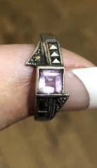 Estate Find .925 Amethyst and Markasite Ring
