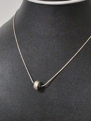 VINTAGE ESTATE STERLING SILVER 925 ITALY SLIDING BALL CHAIN NECKLACE 16”