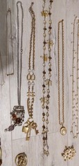 Large Unique Varied Metal And Costume Jelwery Lot Of 38 Peices