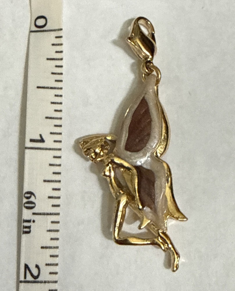 Vintage KIRKS FOLLY Gold Tone Fairy w/Wings Charm Retired