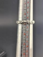 Vintage 925 Sterling Silver Cobblestone Pebble Eternity Band Ring Size 9 4.21g