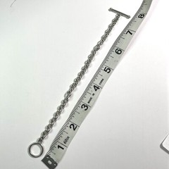 Round Link Alf Sterling Silver Bracelet 7.5” Length 4MM Width Vintage – 14.7G