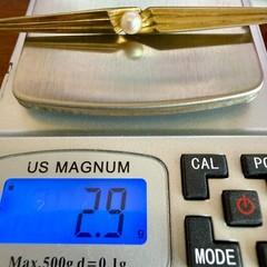 Antique 8K Bar Pin with 4.7mm Pearl 1.75″ 2.9 grams