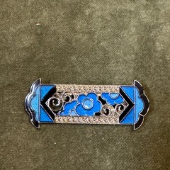 Pier Bex Antique c.1930’s Art Deco Enamel Brooch Pin with Trombone Clasp