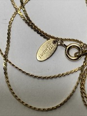 Vintage Medici Gold Tone 30” Serpentine Gold Tone Chain Necklace.