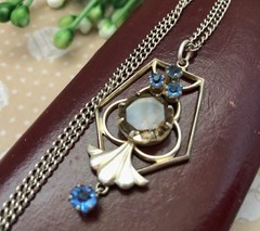 Fine Estate Vintage Pendant Soviet Sterling Silver 875 Smoky Quartz & Topaz USSR