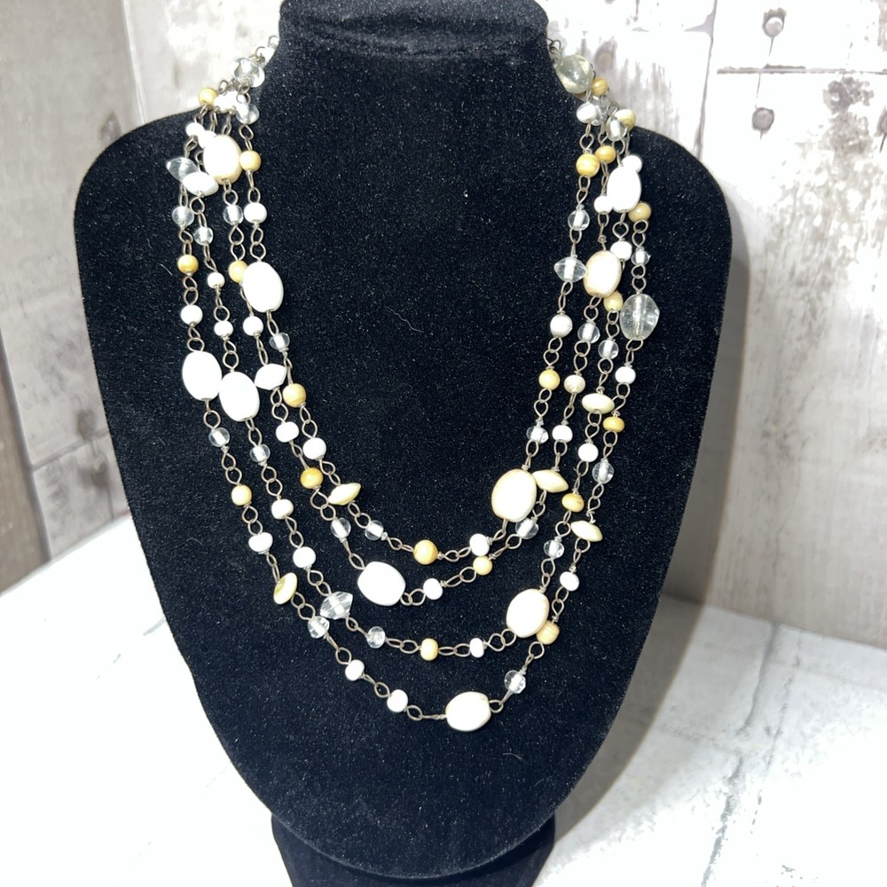 Multi Strand Vintage Over The Head Costume Jewelry Likely From 1950-1970’s.