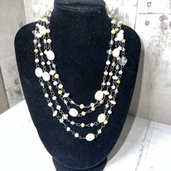 Multi Strand Vintage Over The Head Costume Jewelry Likely From 1950-1970’s.
