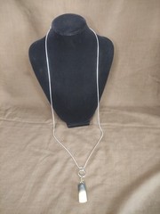 Onyx Pendant On Chain Exquisite Vintage Jewelry Natural Stone Handmade