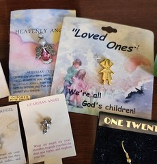 BN Assorted Vintage 9 Pieces Earrings Tac Pins Angels Unused Jewelry