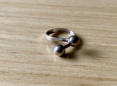 Sterling Silver MCM Scandinavian Norway Vintage Adjustable Ring