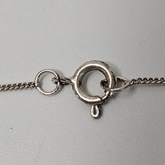 Silver 835 Necklace Windmill Holland Blue Porcelain Silver Chain 17″