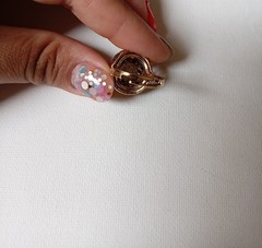 Vintage Adjustable Gold Tone 10kgf Ring Good Vintage Condition Green Stone