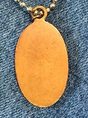 Bell Trading Post Vintage Copper Western Relief Cowboy Horse Pendant 1940s RARE