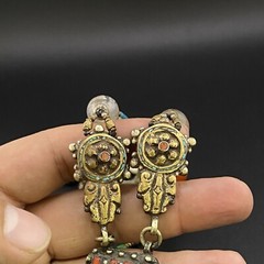 Old Traditional Vintage Piece Of Tibetan Tradition Amazing Ethnic Art Necklace