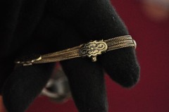 Vintage European Sterling Silver Niello Heart Bracelet – Multi‑Chain, 7″, 20g