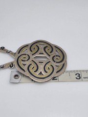 VTG MARGOT DE TAXCO MEXICO MODERNIST STERLING SILVER 925 ENAMEL NECKLACE