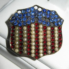 VTG 1940s Sterling Silver Enamel Nautical Flag Sweetheart Bracelet WWII