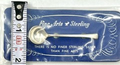Vintage STERLING SILVER 0.925 Spoon Pin Brooch Fine Arts TRANQUILITY NOS MINT